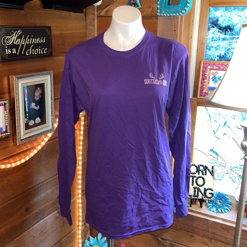 Purple SOUTHERN GIRL long sleeve tee shirt NEW